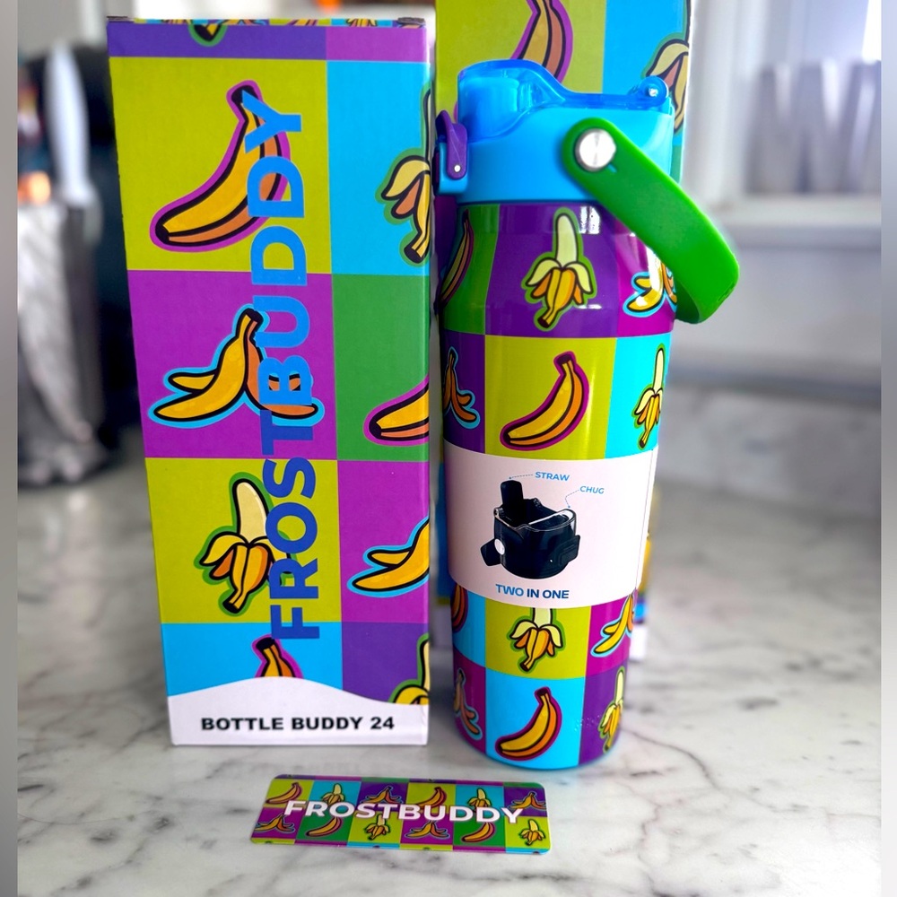 FrostBuddy Go Bananaz Insulated Tumbler Bottle Buddy 24oz PoP ArT LimitedEdit - Picture 12 of 16